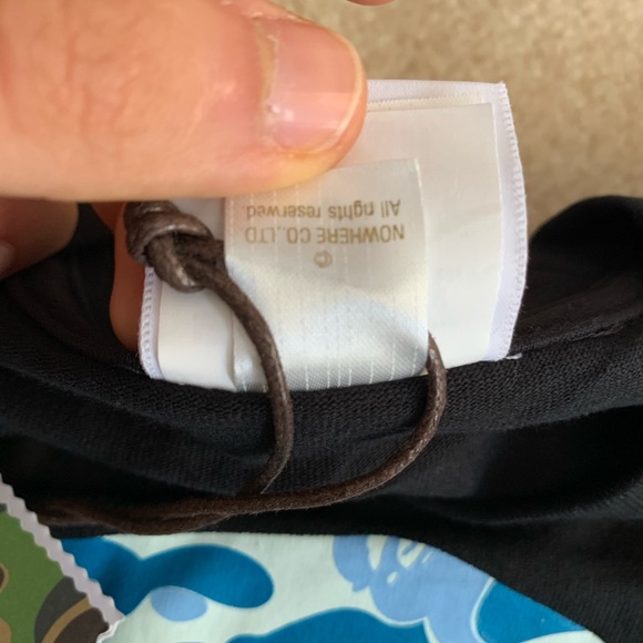 Bape Black Double Sided Blue Camo Head Tee - Picture 5 of 6